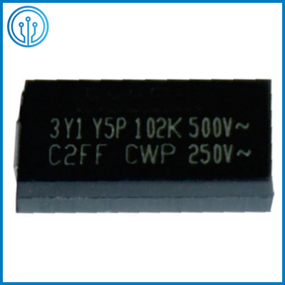 конденсатор 500VAC 10-4700pF Y5P Y5U Y5V безопасности обломока заключения 11.4x6.0mm пластиковый